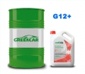 Антифриз GREENCARCOOLANT G12+ концентрат [220,0 кг] (Красный)