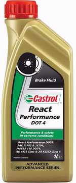 Тормозная жидкость CASTROL DOT-4 React Performance - 157F8B Объем 1л.